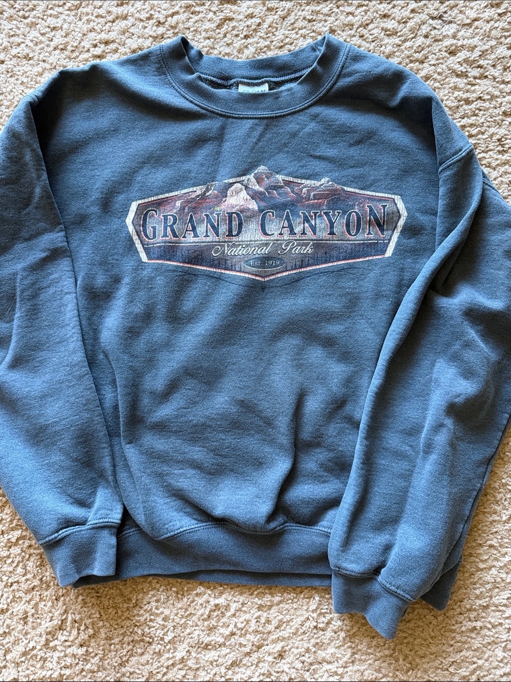 Grand Canyon Graphic Crewneck Sweatshirt - Blue